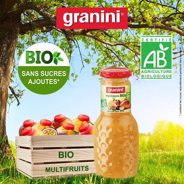 Découvrez le nouveau multifruits bio Granini